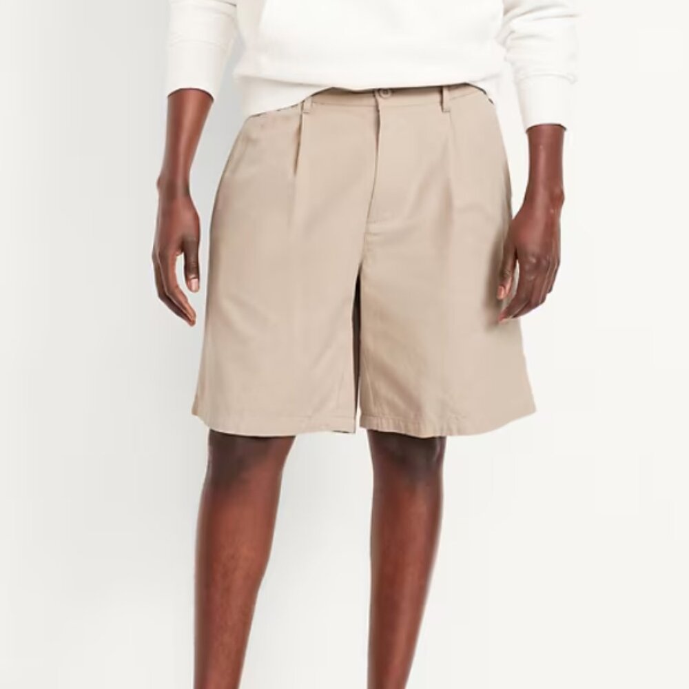 NWT Old Navy Baggy Bermuda Shorts 9" Inseam Khaki Tan Size XL Men's